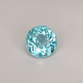 Apatite naturale blu da 0,49 ct, taglio rotondo, VS