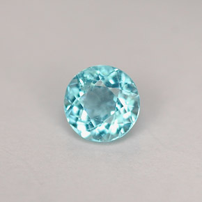 Apatite naturale blu da 0,49 ct, taglio rotondo, VS