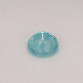 Apatite naturale blu da 0,49 ct, taglio rotondo, VS