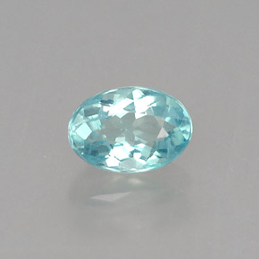 Apatite Azzurro naturale da 0.56 ct, Taglio ovale, VVS-VS