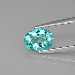Apatite Azzurro naturale da 1.01 ct, Taglio ovale, VVS-VS