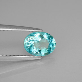 Apatite Azzurro naturale da 1.01 ct, Taglio ovale, VVS-VS
