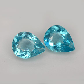 Apatite naturale blu da  ct, taglio a pera, VS
