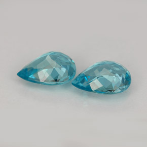 Apatite naturale blu da  ct, taglio a pera, VS