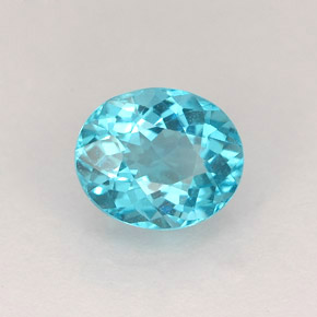 Apatite Azzurro naturale da 1.37 ct, Taglio ovale, VVS-VS