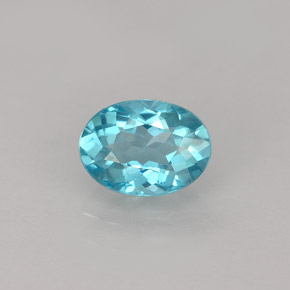 Apatite naturale blu da 0,83 ct, taglio ovale, VVS-VS