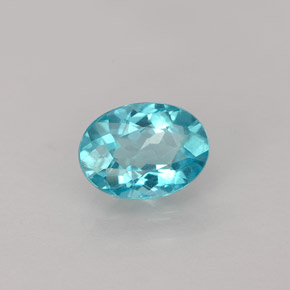 Apatite naturale blu da 0,83 ct, taglio ovale, VVS-VS