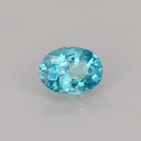 Apatite Azzurro naturale da 0.88 ct, Taglio ovale, VVS-VS