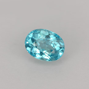 Apatite naturale blu da 1,01 ct, taglio ovale, VVS-VS