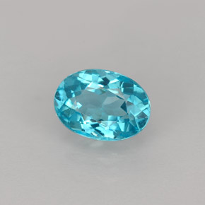 Apatite naturale blu da 1,01 ct, taglio ovale, VVS-VS
