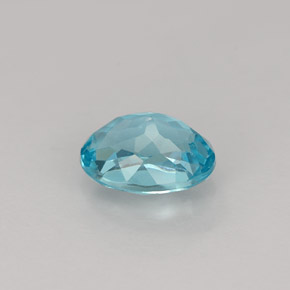 Apatite naturale blu da 1,01 ct, taglio ovale, VVS-VS