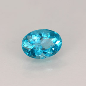 Apatite naturale blu da 0,92 ct, taglio ovale, VVS-VS