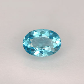 Apatite naturale blu da 0,82 ct, taglio ovale, VS
