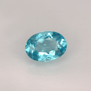 Apatite naturale blu da 0,82 ct, taglio ovale, VS