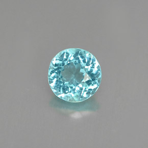 Apatite naturale blu da 0,66 ct, taglio rotondo, VS
