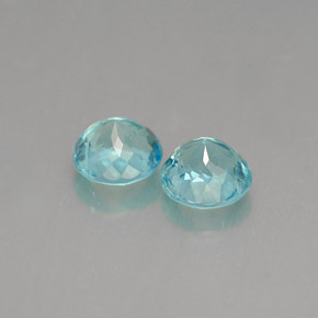 Apatite naturale blu da  ct, taglio rotondo, VS