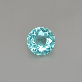 Apatite naturale blu da 0,50 ct, taglio rotondo, VS