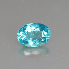 Apatite naturale blu da 0,89 ct, taglio ovale, VVS-VS