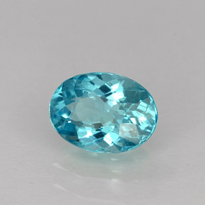 Apatite naturale blu da 1,07 ct, taglio ovale, VS