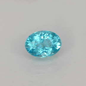 Apatite naturale blu da 0,88 ct, taglio ovale, VS