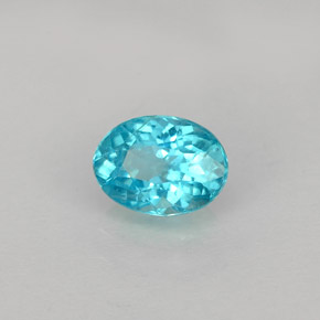 Apatite naturale blu da 0,88 ct, taglio ovale, VS