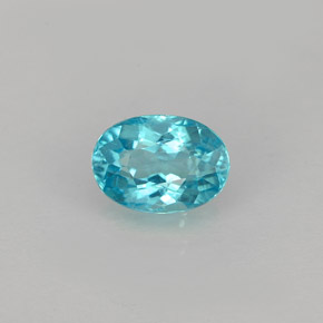 Apatite naturale blu da 0,95 ct, taglio ovale, VS