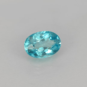 Apatite naturale blu da 0,95 ct, taglio ovale, VS