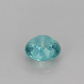Apatite naturale blu da 0,87 ct, taglio rotondo, VS