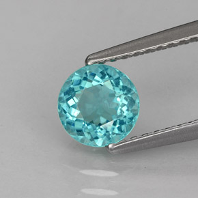 Apatite Azzurro naturale da 0.91 ct, Taglio rotondo, VS