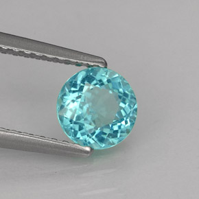 Apatite Azzurro naturale da 0.91 ct, Taglio rotondo, VS
