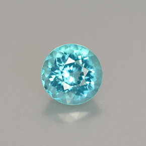 Apatite Azzurro naturale da 0.92 ct, Taglio rotondo, VVS-VS