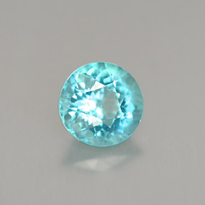 Apatite Azzurro naturale da 0.92 ct, Taglio rotondo, VVS-VS