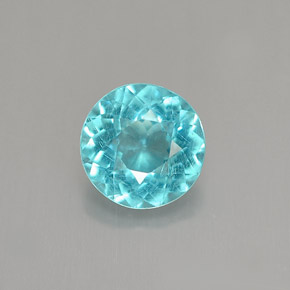 Apatite naturale blu da 0,91 ct, taglio rotondo, VS
