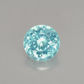 Apatite Azzurro naturale da 1.08 ct, Taglio rotondo, VS