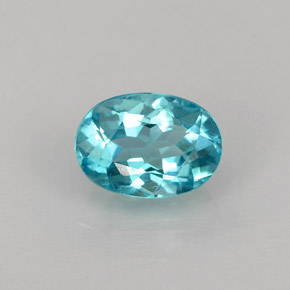 Apatite naturale blu da 0,98 ct, taglio ovale, VS-SI