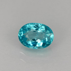Apatite naturale blu da 0,95 ct, taglio ovale, VS