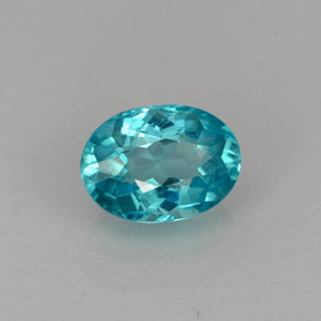 Apatite naturale blu da 0,95 ct, taglio ovale, VS