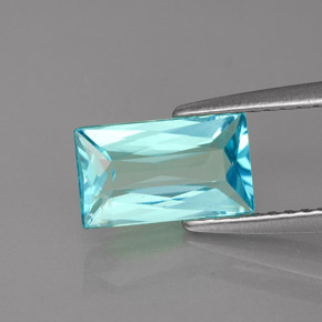 Apatite Azzurro naturale da 1.40 ct, Taglio a baguette, VS