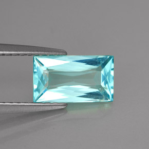 Apatite Azzurro naturale da 1.40 ct, Taglio a baguette, VS
