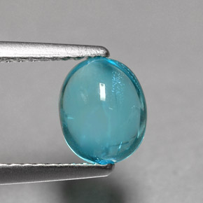 Apatite Azzurro naturale da 1,36 ct, Taglio ovale, Trasparente