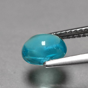 Apatite Azzurro naturale da 1,36 ct, Taglio ovale, Trasparente