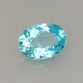 Apatite Azzurro naturale da 0.87 ct, Taglio ovale, VS