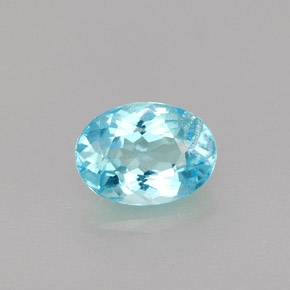 Apatite naturale blu da 0,85 ct, taglio ovale, VS
