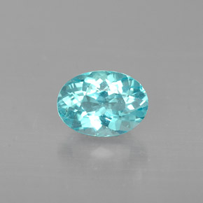 Apatite naturale blu da 0,86 ct, taglio ovale, VS