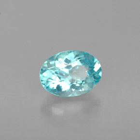 Apatite naturale blu da 0,86 ct, taglio ovale, VS