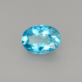 Apatite naturale blu da 0,86 ct, taglio ovale, VS