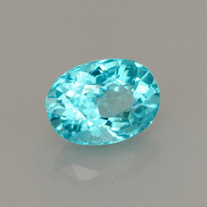 Apatite naturale blu da 1,06 ct, taglio ovale, VS
