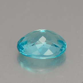 Apatite naturale blu da 1,26 ct, taglio ovale, VVS-VS