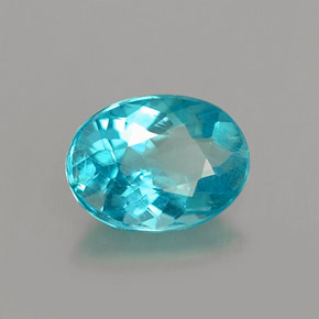 Apatite naturale blu da 1,01 ct, taglio ovale, VS