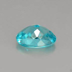 Apatite naturale blu da 1,01 ct, taglio ovale, VS
